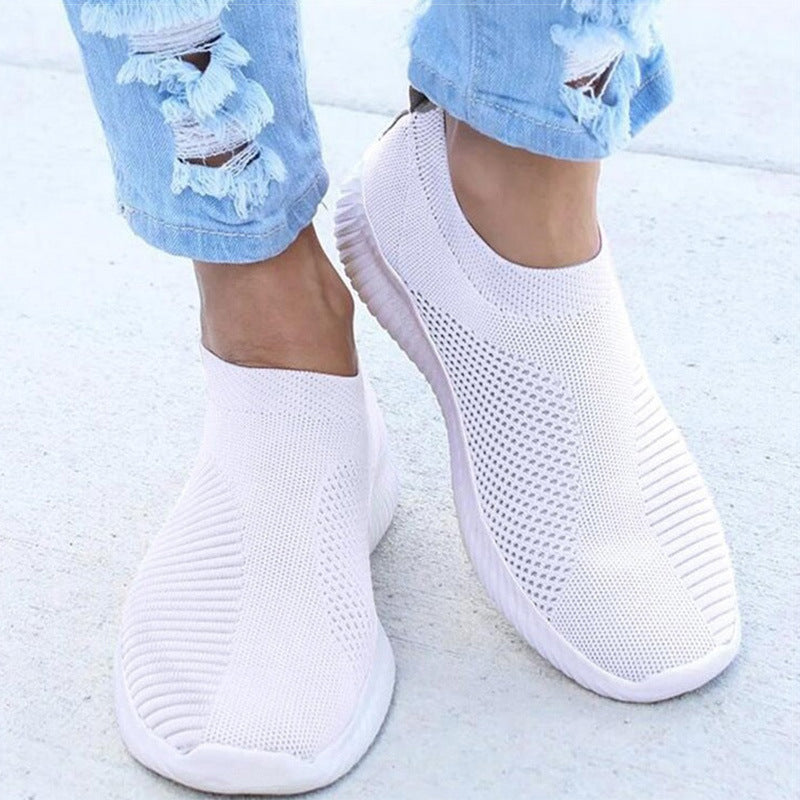 Damen atmungsaktive Sneaker mit elastischem Obermaterial und rutschfester Sohle EB