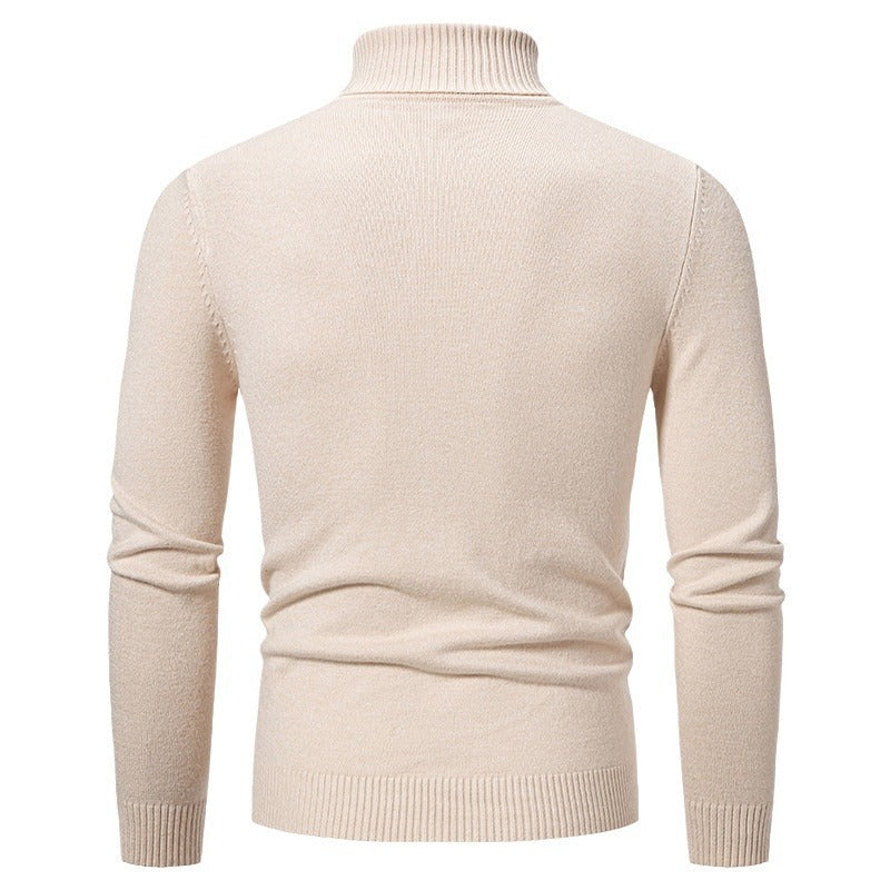 Herren eleganter Rollkragenpullover mit strukturiertem Design EB