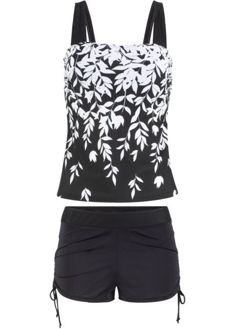 Damen Tankini-Set mit floralem Design und verstellbarem Oberteil EB