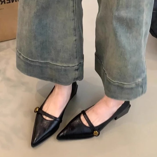 Damen Elegante Pumps mit modischem Riemen und komfortablem Blockabsatz EB