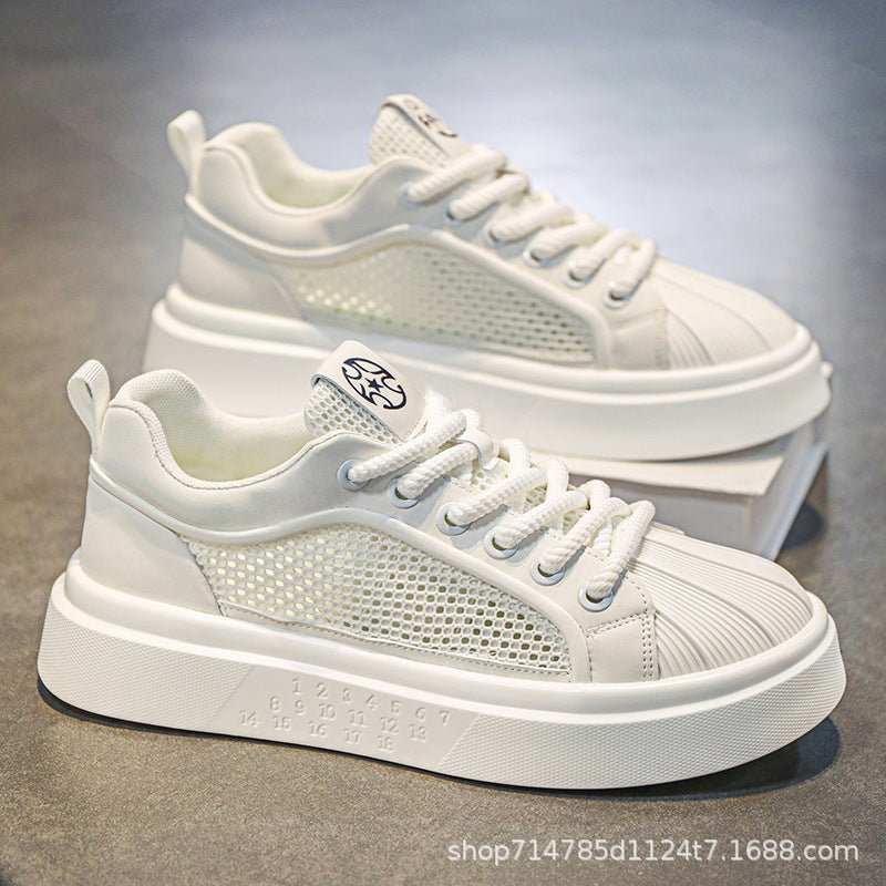 Damen Sportliche Sneakers mit atmungsaktiver Mesh-Oberfläche und voluminöser Sohle EB
