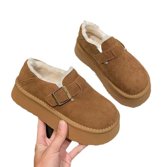 Damen Bequeme Slipper mit Futter und elastischem Riemen EB