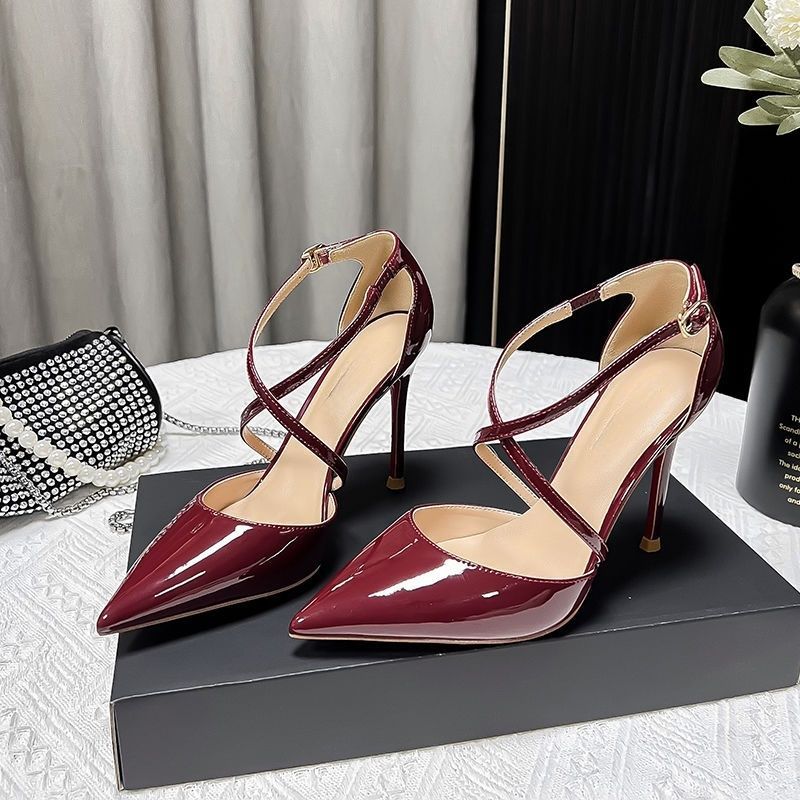 Damen elegante High Heel Pumps mit verstellbaren Riemen EB