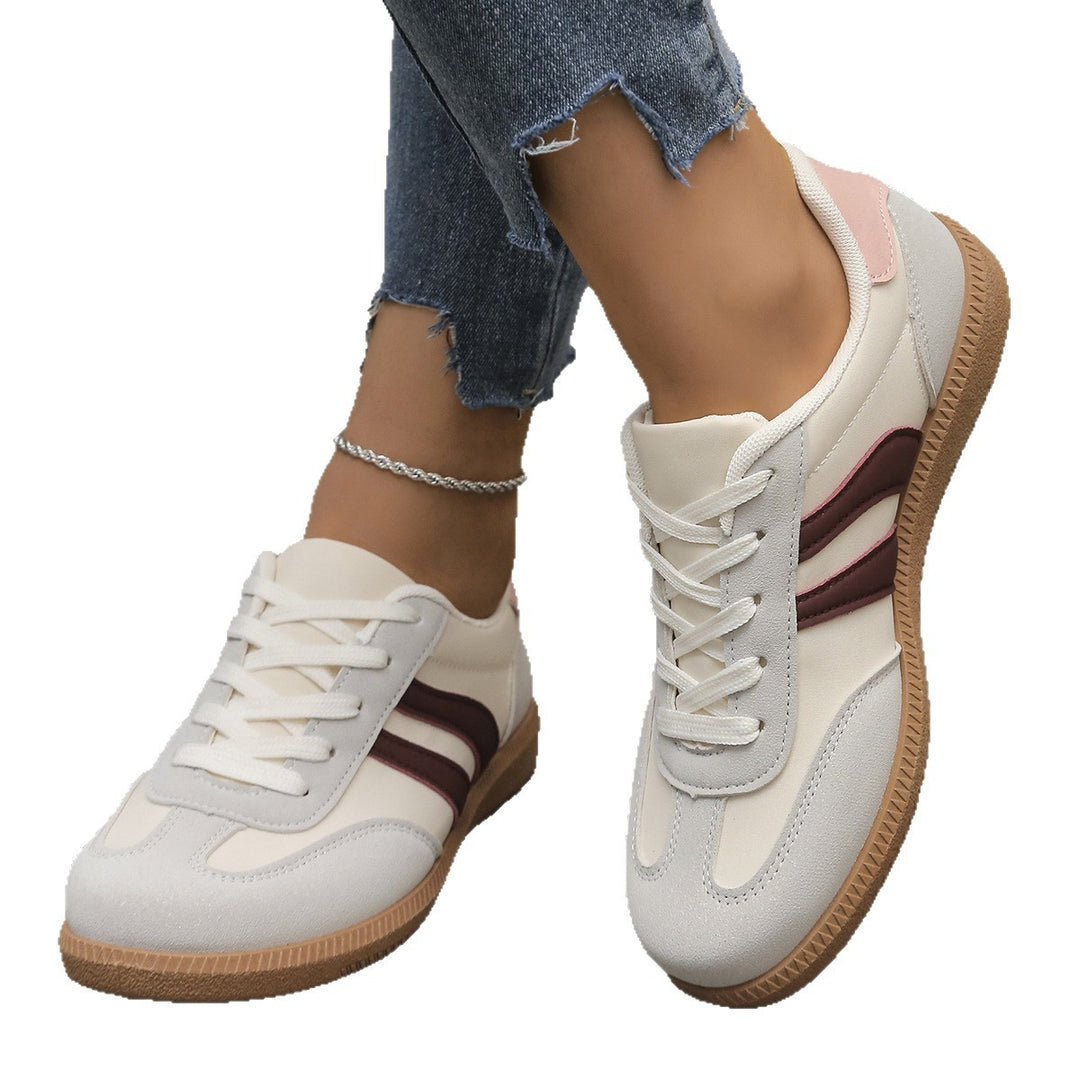Damen Sportliche Retro Sneakers mit gepolstertem Innenfutter und rutschfester Sohle EB