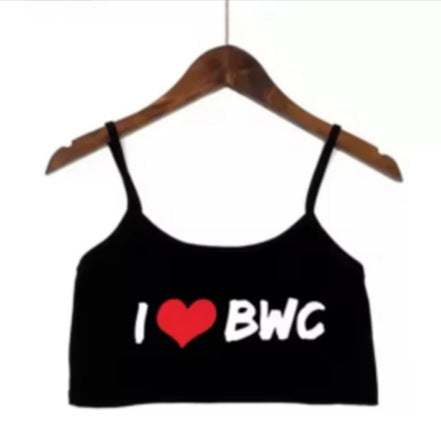 Damen modisches Crop-Top mit verzierten Trägern EB