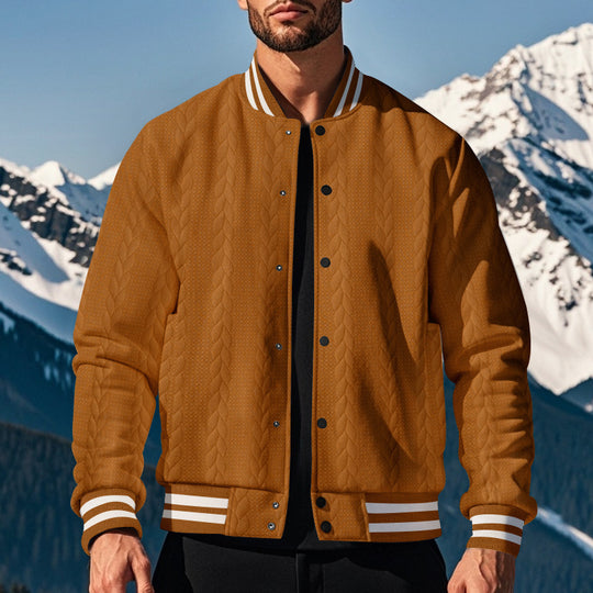 Herren lässige Bomberjacke mit strukturiertem Design EB
