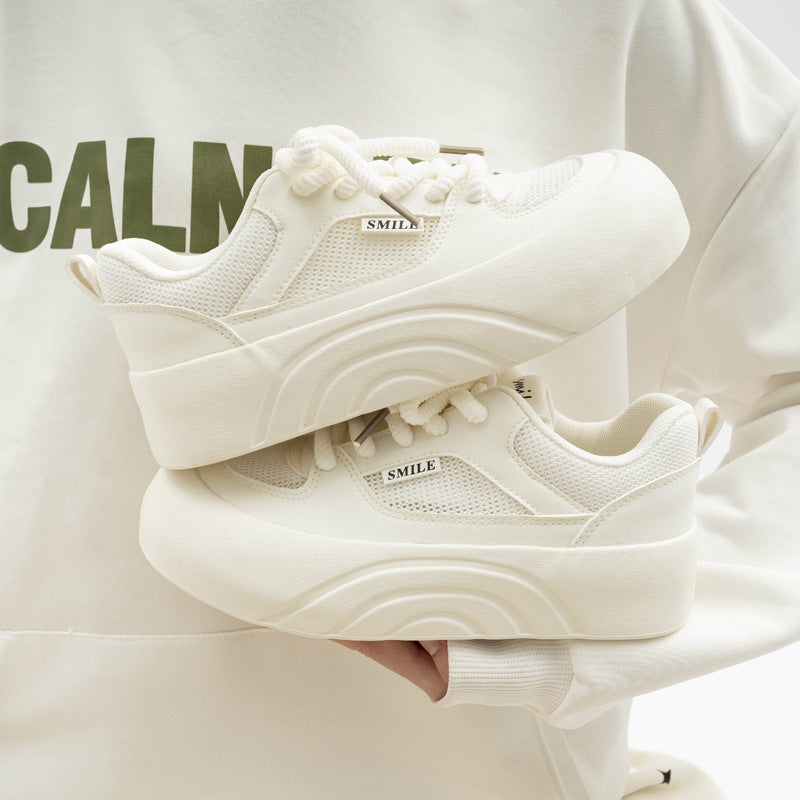 Damen Plattform Sneakers mit atmungsaktiver Mesh-Oberfläche und rutschfester Sohle EB