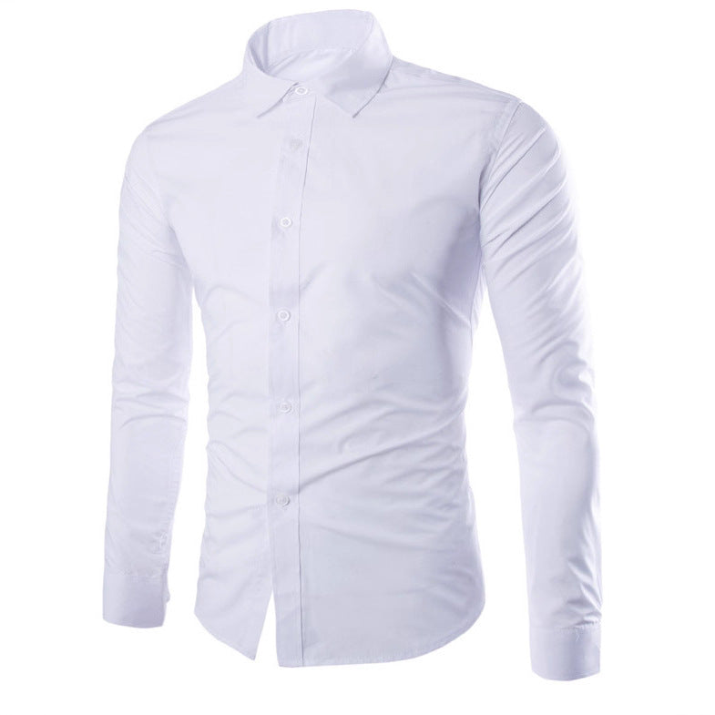 Herren nan tailliertes Business-Hemd mit Kentkragen, leichtem Stretch und schmaler Silhouette EB