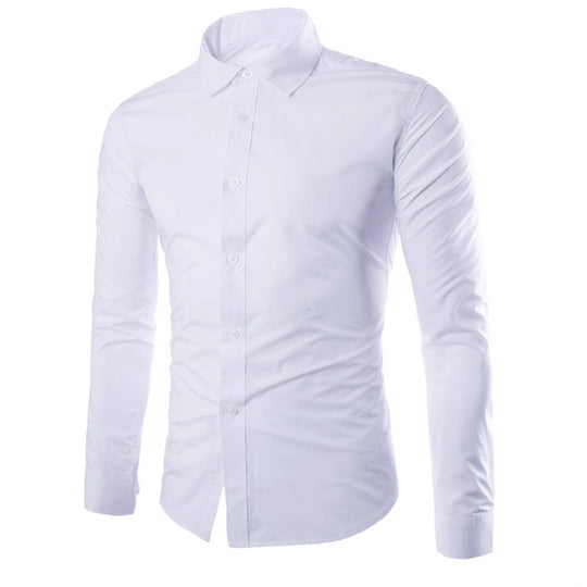 Herren nan tailliertes Business-Hemd mit Kentkragen, leichtem Stretch und schmaler Silhouette EB