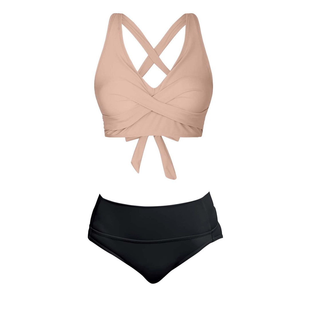 Damen Zweiteiliger Badeanzug mit floralem Design EB
