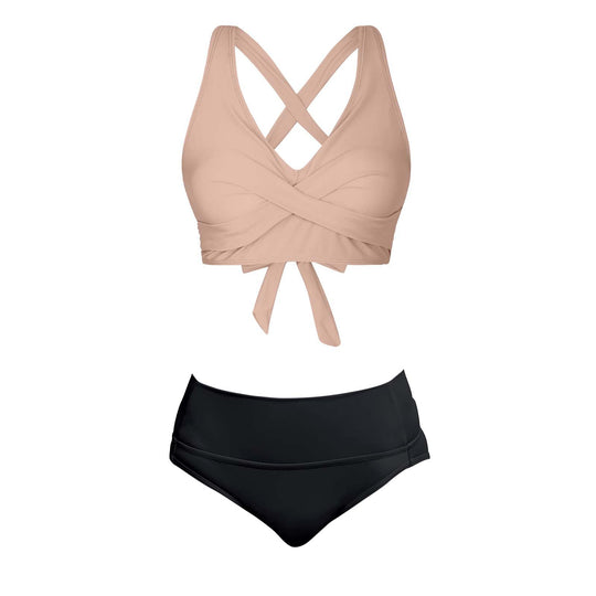Damen Zweiteiliger Badeanzug mit floralem Design EB