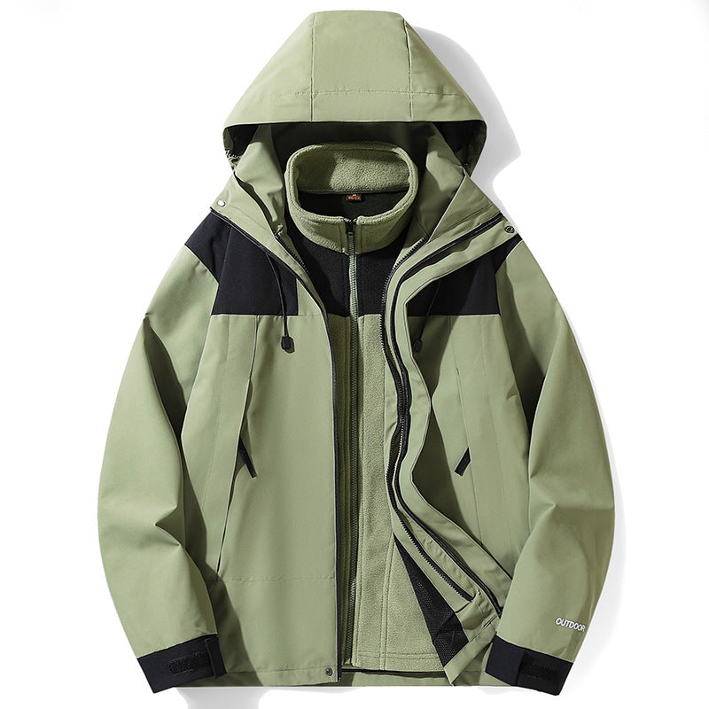 Damen multifunktionale Softshelljacke mit herausnehmbarem Fleecefutter, winddichter Außenhülle und verstellbarer Kapuze EB