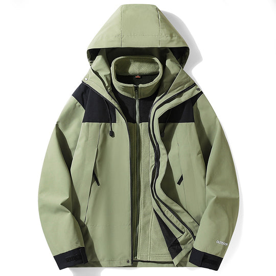 Damen multifunktionale Softshelljacke mit herausnehmbarem Fleecefutter, winddichter Außenhülle und verstellbarer Kapuze EB