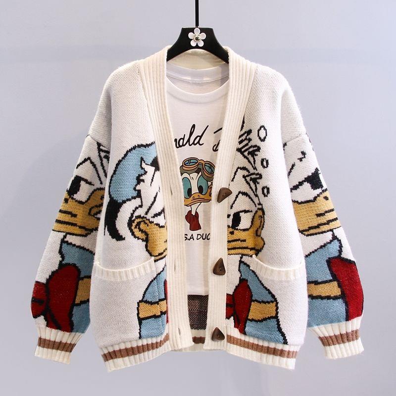 Damen Großer Strickcardigan mit verspieltem Motiv EB