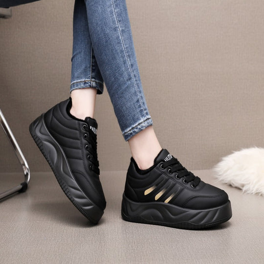 Damen sportliche Sneaker mit rutschfestem Profil und wärmendem Innenfutter EB