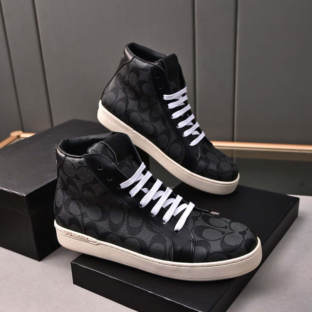 Damen Sportliche High-Top Sneakers mit modischem Oberflächendesign EB