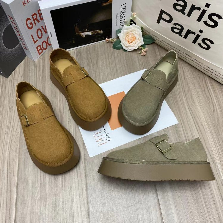 Damen modische Mokassins mit schlichtem Design und flacher Sohle EB