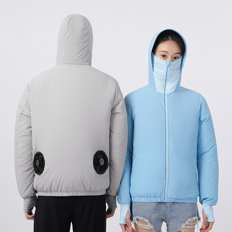 Unisex nan leichte atmungsaktive Kapuzenjacke mit winddichter Thermofütterung R&B