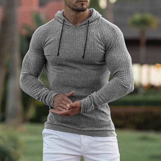 Herren Hoodie mit Rippstruktur und weitem Schnitt EB