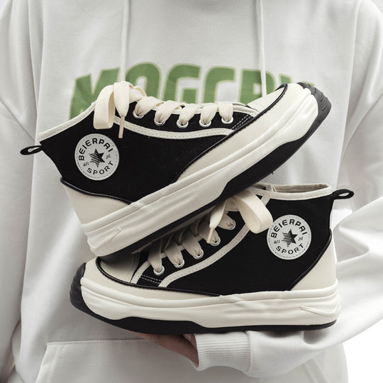 Damen Sportliche High-Top Sneakers mit strapazierfähigem Obermaterial und dämpfender Sohle EB