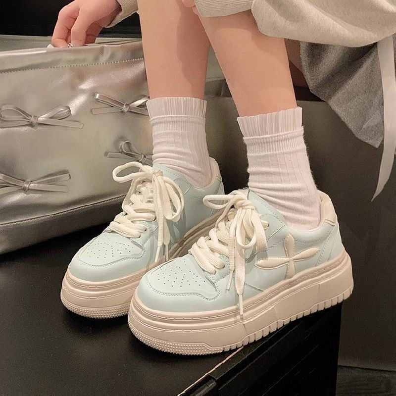 Damen modische Sneaker mit extrahoher Plattform und atmungsaktiver Oberfläche EB