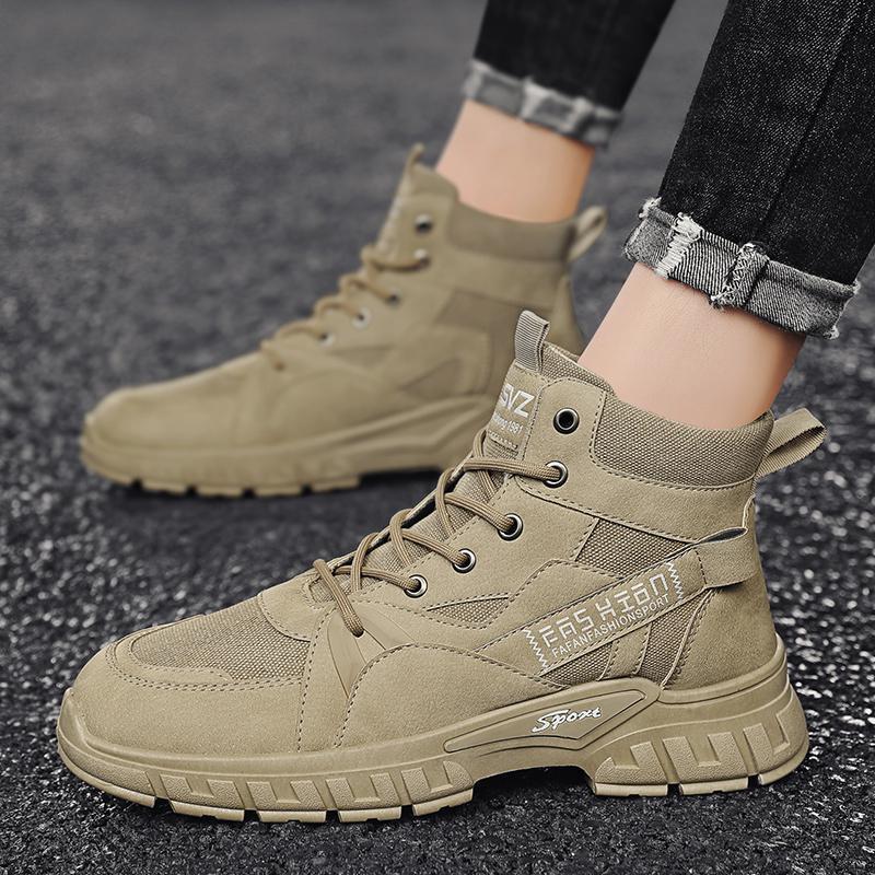 Herren robuste High-Top Outdoor-Boots mit profilierter Offroad-Sohle, gepolstertem Knöchelkragen und verstärkter Zehenkappe EB