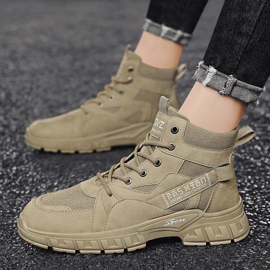 Herren robuste High-Top Outdoor-Boots mit profilierter Offroad-Sohle, gepolstertem Knöchelkragen und verstärkter Zehenkappe EB