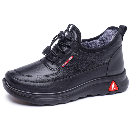Damen Komfortable und warme Freizeit-Sneaker mit kuscheligem Innenfutter EB