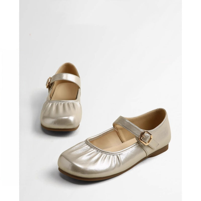 Damen Ballerina-Pumps mit modischem Riemchen und komfortablem Fußbett EB