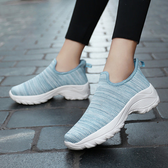 Damen Komfortable und atmungsaktive Freizeitschuhe mit flexiblem Slip-On Design EB