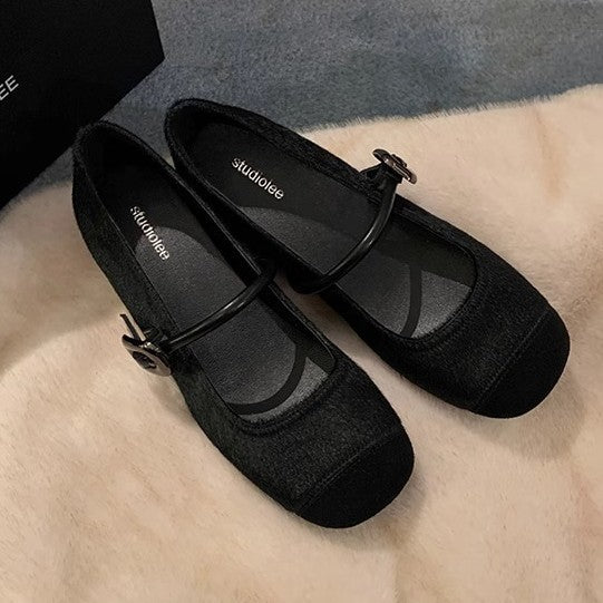 Damen Ballerina mit elegantem Leopardenmuster und modischem Schnallenverschluss EB