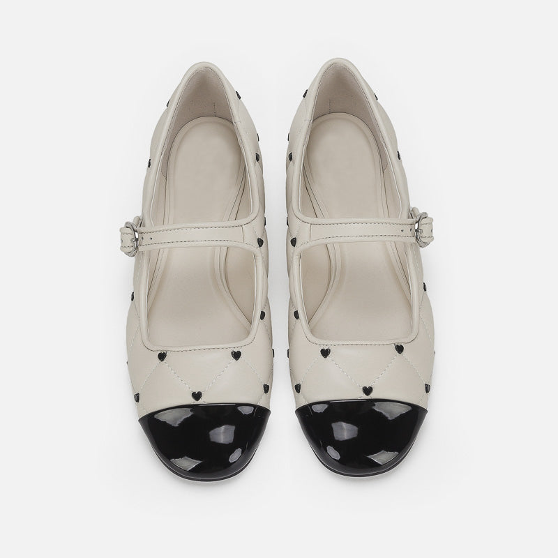 Damen Ballerinas mit eleganter Schnallenakzentgestaltung EB