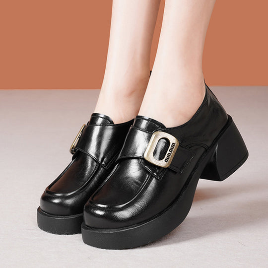 Damen Modische Sling-Pumps mit trendiger Schnallenverzierung und komfortablem Blockabsatz EB