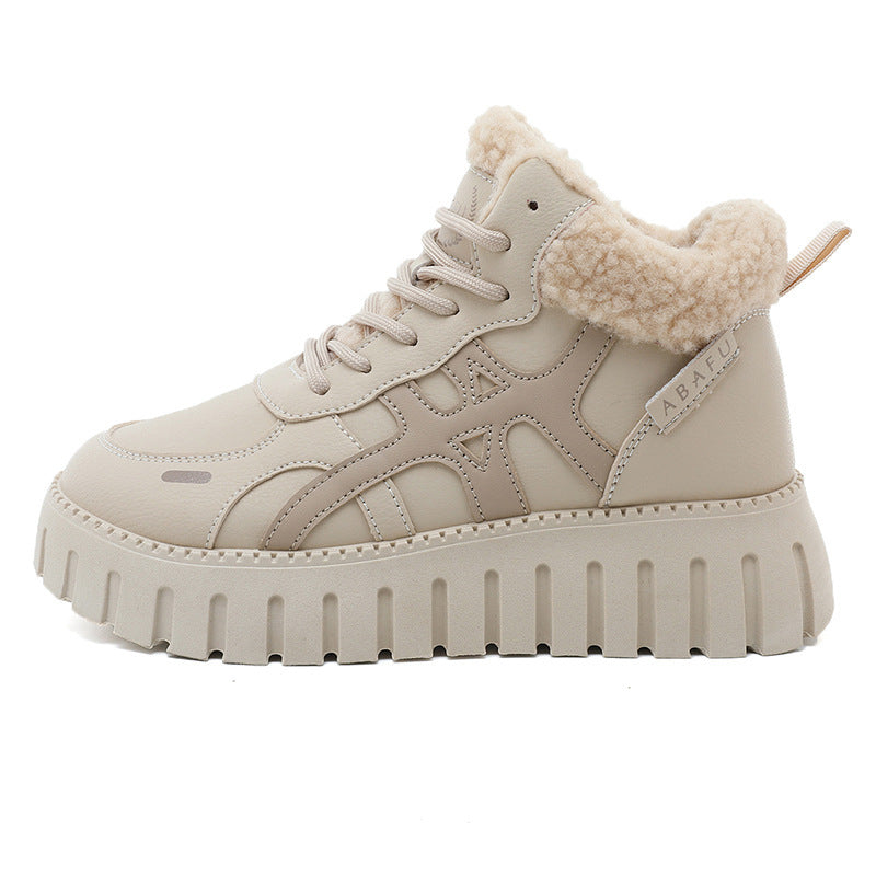 Damen High-Top Sneakers mit flauschigem Innenfutter EB