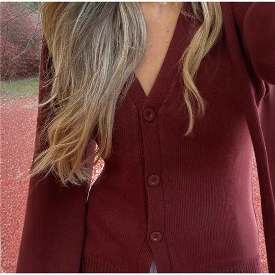 Damen Grobstrickjacke mit weit geschnittenen Ärmeln EB