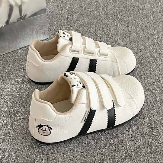 Damen Sneakers mit Velcro-Verschluss und lustigem Tierdesign EB