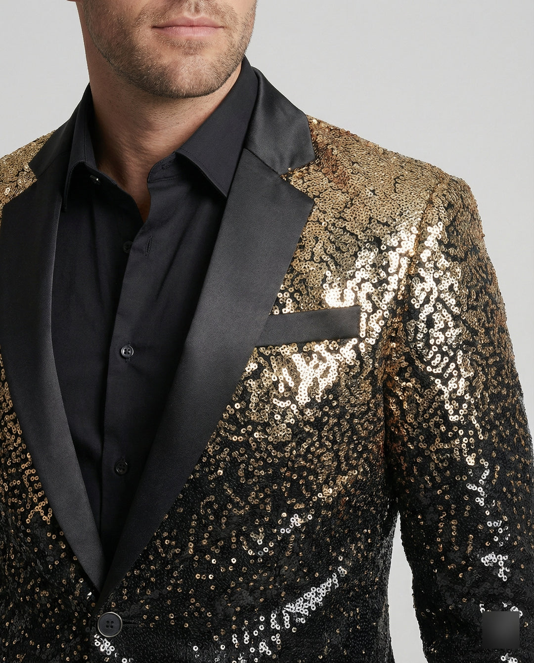 Herren glamouröser Pailletten Blazer EB