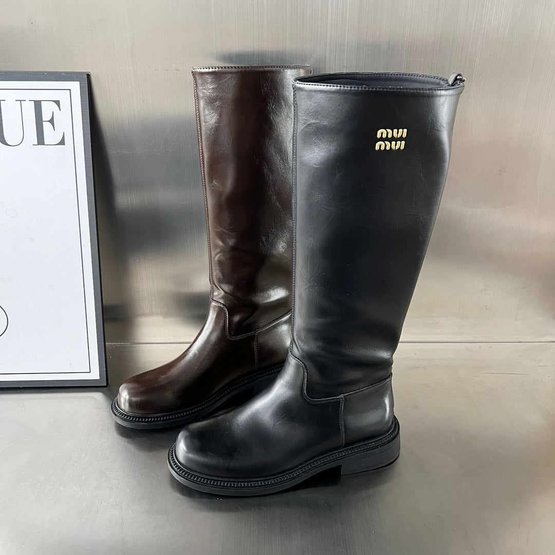Damen Hochwertige Leder-Stiefel mit bequemem Innenfutter und robustem Profil EB