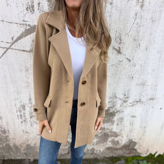 Damen modische Oversized-Manteljacke EB