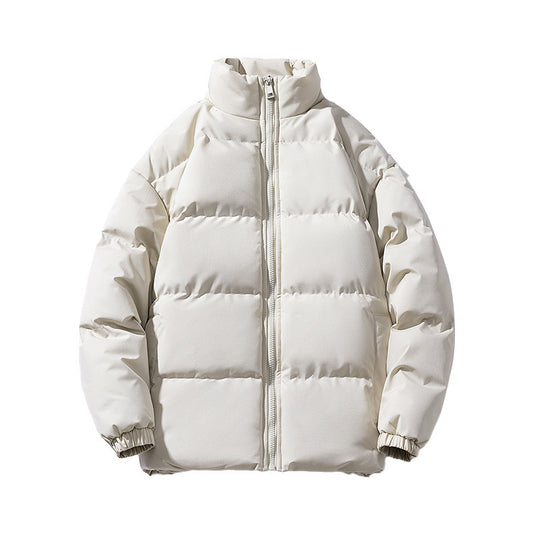Herren voluminöse Isolationsjacke mit matter Microfaser‑Außenhülle und hohem Stehkragen EB