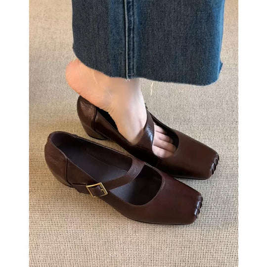 Damen Elegante und bequeme Schuhe mit T-Strap EB
