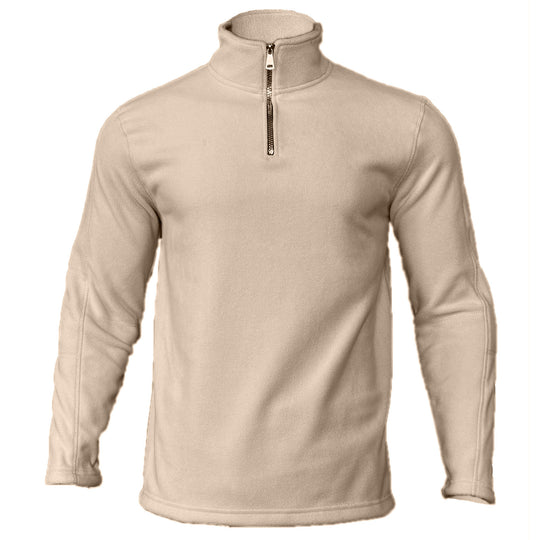 Herren nan funktionaler Fleecepullover mit Halbzip, Stehkragen und Raglanärmeln EB