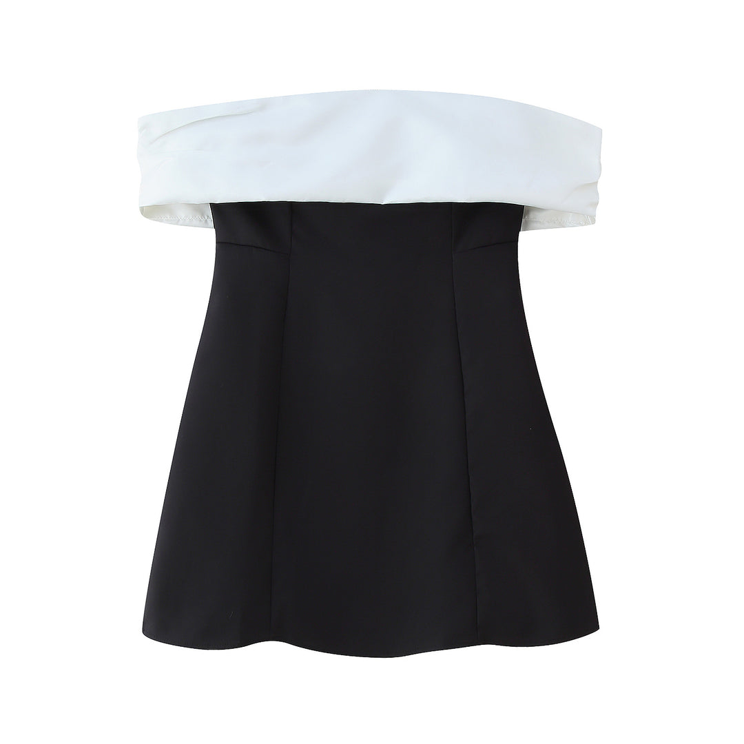 Damen Off-Shoulder Kleid mit elegantem Faltenwurf EB