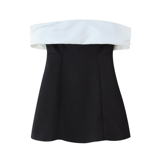 Damen Off-Shoulder Kleid mit elegantem Faltenwurf EB