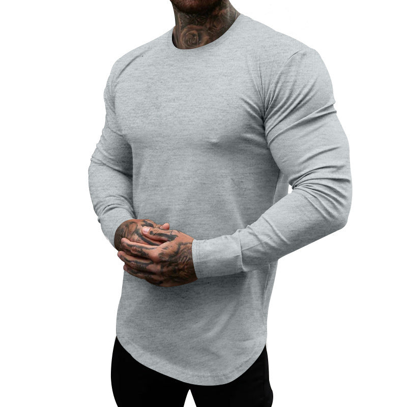 Herren Langarmshirt aus weichem Baumwollmix mit modernem Schnitt und Rundhalsausschnitt EB