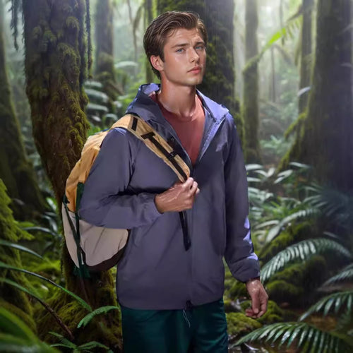 Herren wetterfeste Utility-Jacke mit verstellbarem Kapuzensystem EB
