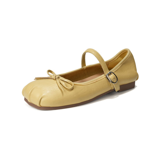 Damen Ballerinas mit modischem Schleifenakzent und elegantem Metallic-Finish EB