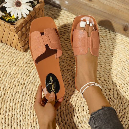 Damen Komfort-Sandalen mit modischer Verschlussapplikation EB