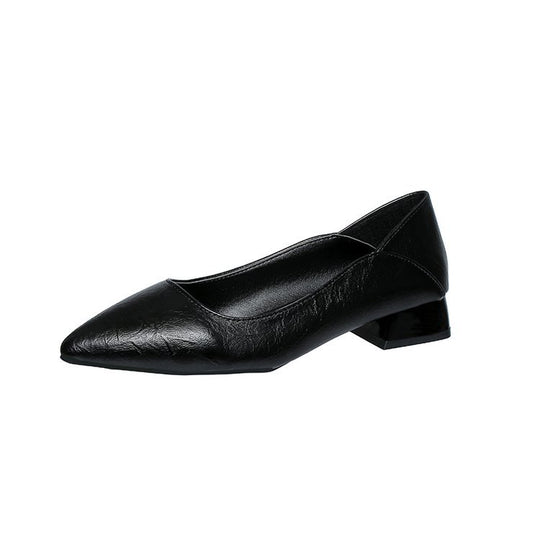 Damen elegante Ballerinas mit stabilem Blockabsatz EB