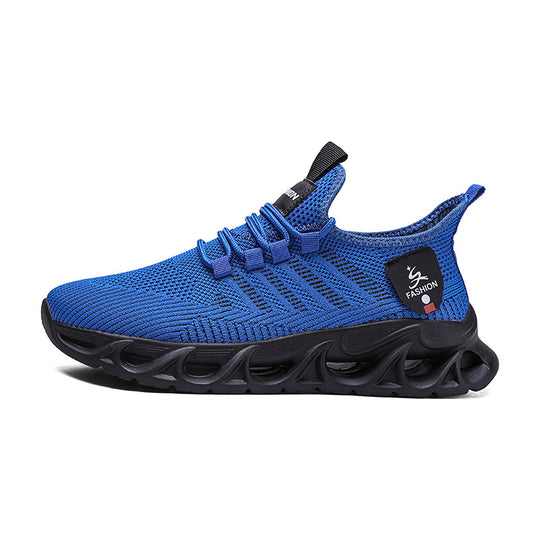 Damen Atmungsaktive Fitness-Sneaker mit rutschfester Sohle und elastischem Schnürsystem EB
